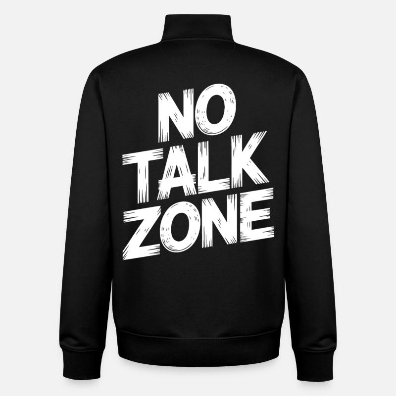 Zone d’interdiction de parler - Sweat zippé unisexe en coton bio Stanley/Stella - noir