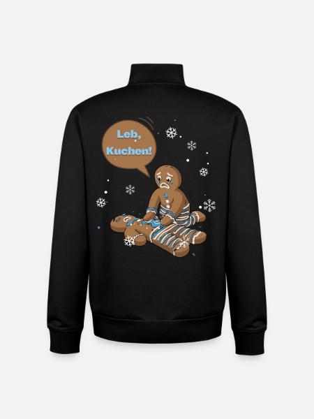 Live, cake! Winter Gingerbread Duo - Unisex Organic Zip Sweatshirt by Stanley/Stella - black