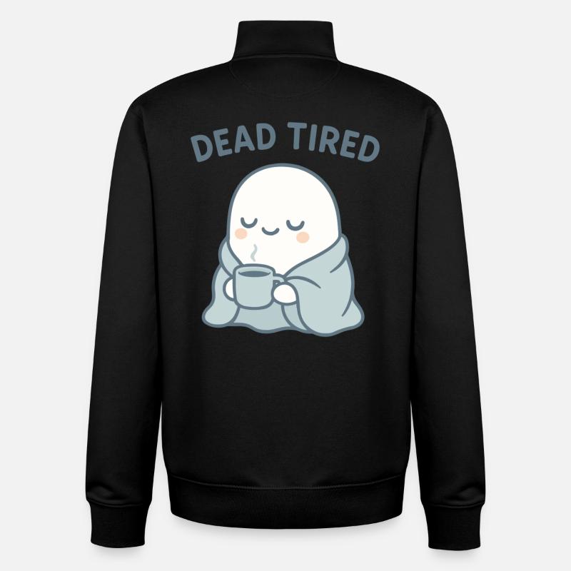 Dead Tired Ghost Kuschelbecher - Unisex Organic Zip Sweatshirt von Stanley/Stella - Schwarz