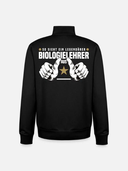 Biology Teacher - Unisex Organic Zip Sweatshirt by Stanley/Stella - black