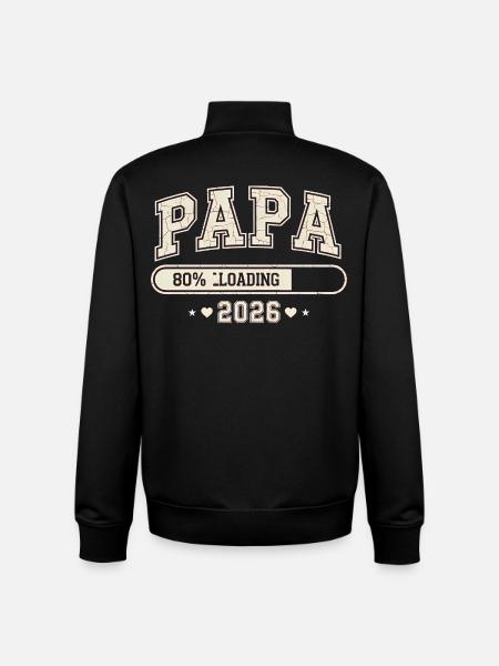 Dad 2026 Loading Dad-to-be - Unisex Organic Zip Sweatshirt by Stanley/Stella - black
