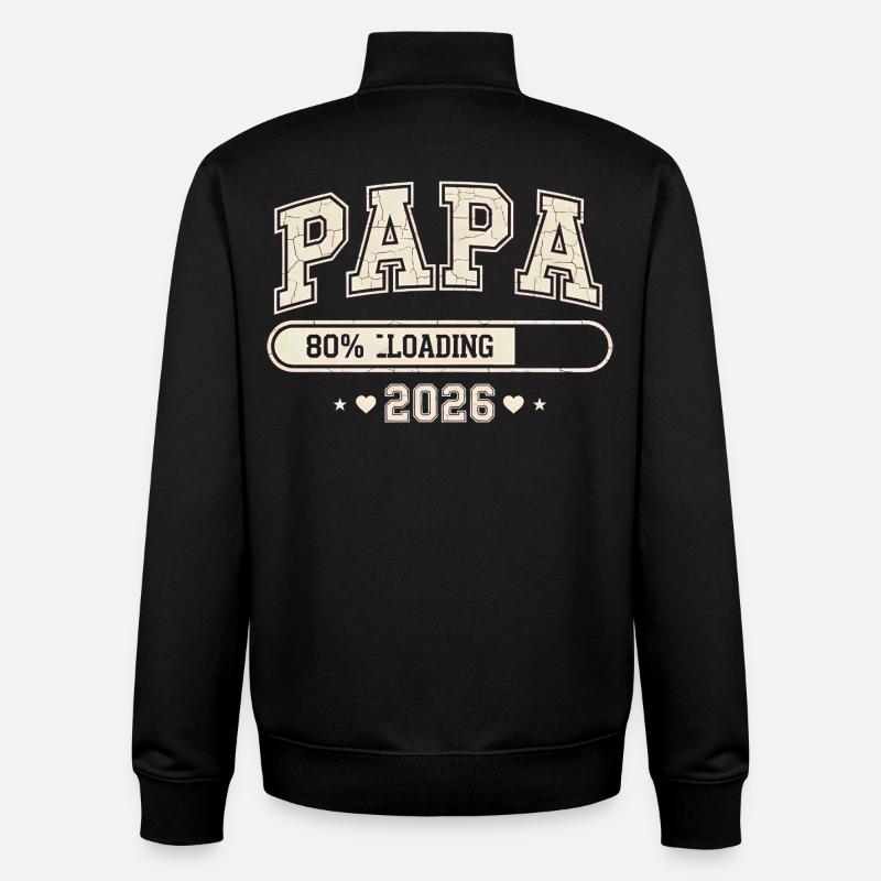 Dad 2026 Loading Dad-to-be - Unisex Organic Zip Sweatshirt by Stanley/Stella - black