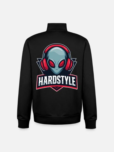 HARDSTYLE Alien Kopfhörer Motiv - Unisex Organic Zip Sweatshirt von Stanley/Stella - Schwarz