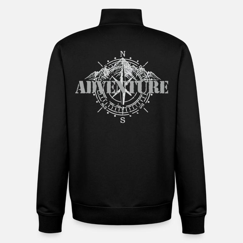 Abenteuer - Unisex Organic Zip Sweatshirt von Stanley/Stella - Schwarz