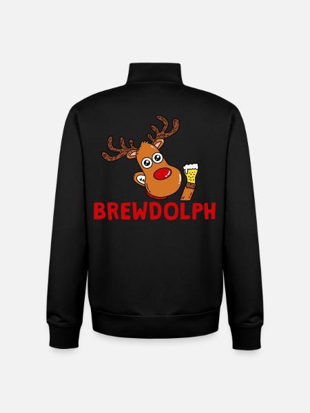 BrewDolph Reindeer Bierheld - Unisex Organic Zip Sweatshirt von Stanley/Stella - Schwarz