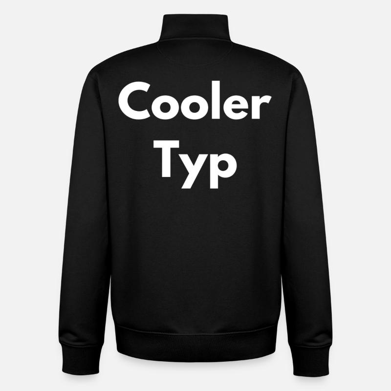 cool guy - Unisex Organic Zip Sweatshirt by Stanley/Stella - black