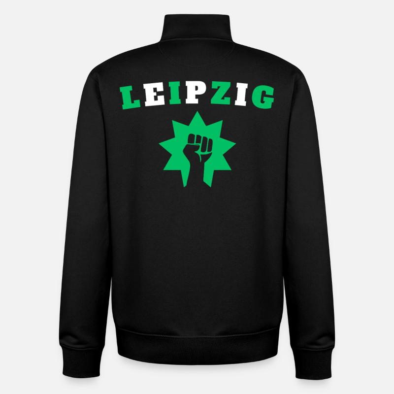 Leipzig - Sweat zippé unisexe en coton bio Stanley/Stella - noir