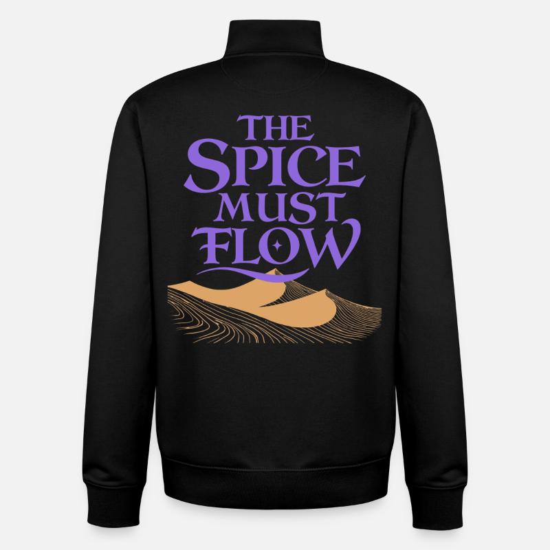 L’épice doit couler - Sweat zippé unisexe en coton bio Stanley/Stella - noir