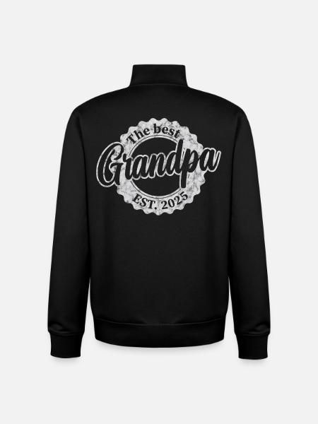 Le meilleur papy depuis 2025 - Sweat zippé unisexe en coton bio Stanley/Stella - noir
