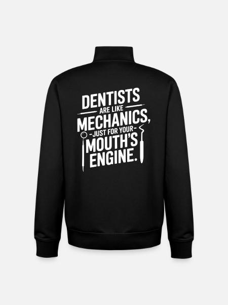 Dentist Practice Oral Health Design  - Unisex Organic Zip Sweatshirt by Stanley/Stella - black