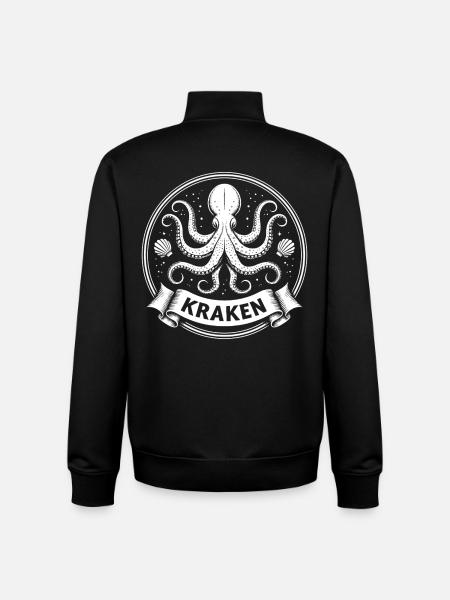 Kraken Krake Tintenfisch Octopus - Unisex Organic Zip Sweatshirt by Stanley/Stella - black