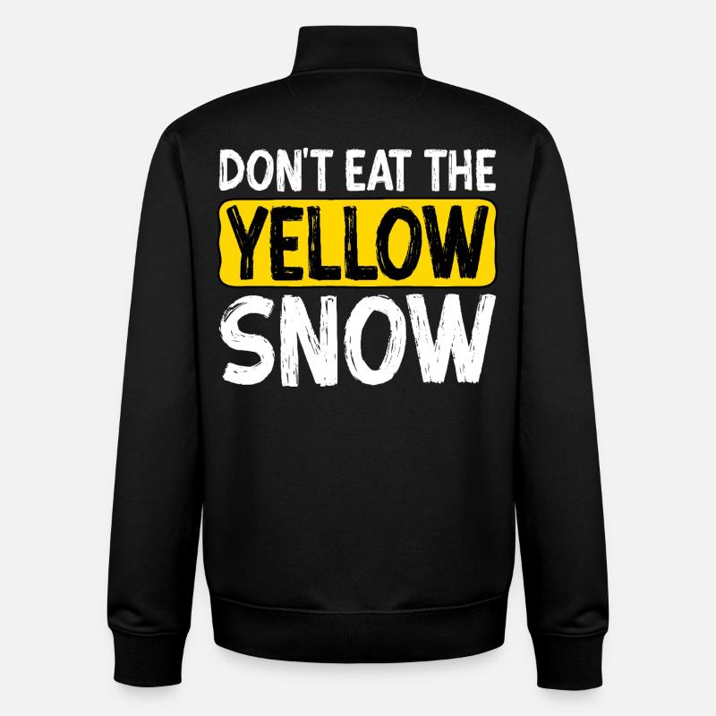 Ne mangez pas la neige jaune - Sweat zippé unisexe en coton bio Stanley/Stella - noir