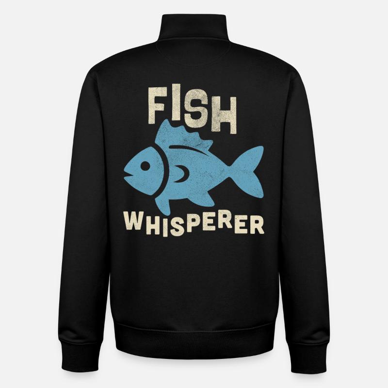 Chuchoteur de poissons - Sweat zippé unisexe en coton bio Stanley/Stella - noir