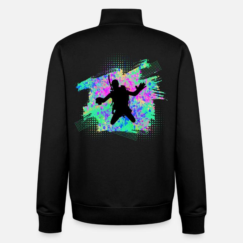 Plongeurs - Sweat zippé unisexe en coton bio Stanley/Stella - noir