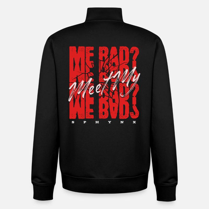 Sphynx Cat : Drôle de dicton. - Sweat zippé unisexe en coton bio Stanley/Stella - noir