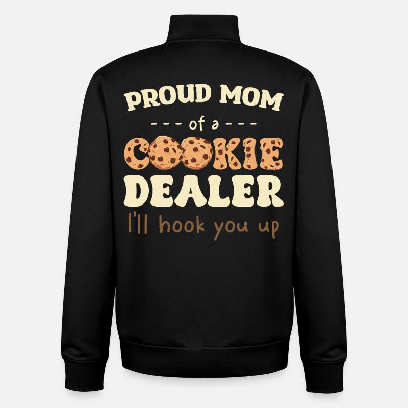 Stolze Mama eines Cookie-Verkäufers - Unisex Organic Zip Sweatshirt von Stanley/Stella - Schwarz