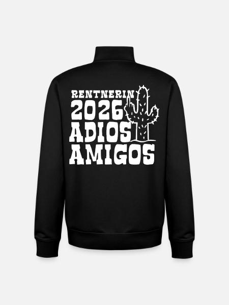 Adios Amigos Pensioner 2026 - Retirement - Pension - Unisex Organic Zip Sweatshirt by Stanley/Stella - black