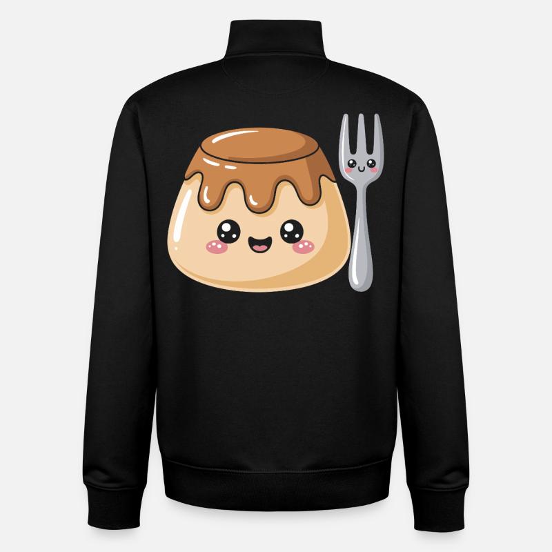 Pudding Mit Gabel - Unisex Organic Zip Sweatshirt von Stanley/Stella - Schwarz
