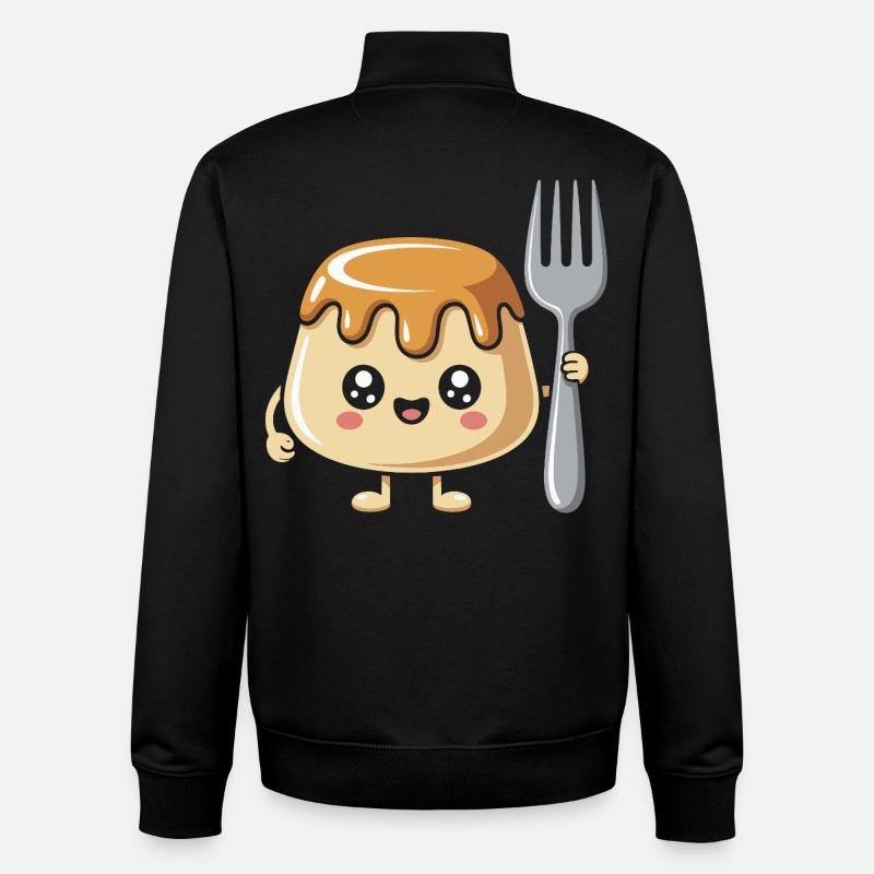 Pudding Mit Gabel - Unisex Organic Zip Sweatshirt von Stanley/Stella - Schwarz
