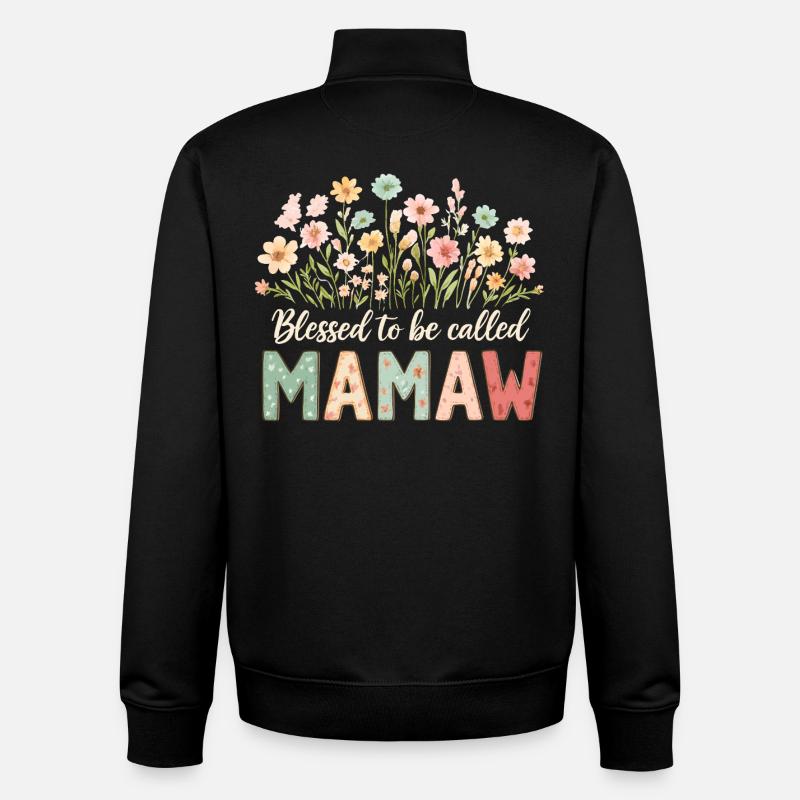 Gesegnet Mamaw genannt zu werden - Unisex Organic Zip Sweatshirt by Stanley/Stella - black