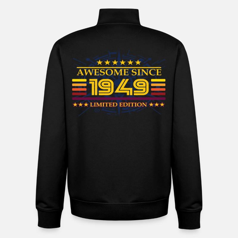 Awesome since 1949 Limited Edition - Unisex Organic Zip Sweatshirt by Stanley/Stella - black
