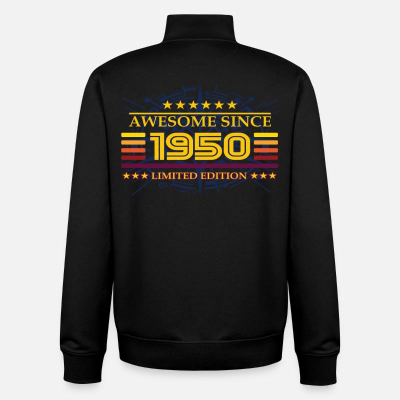 Awesome since 1950 Limited Edition - Unisex Organic Zip Sweatshirt von Stanley/Stella - Schwarz