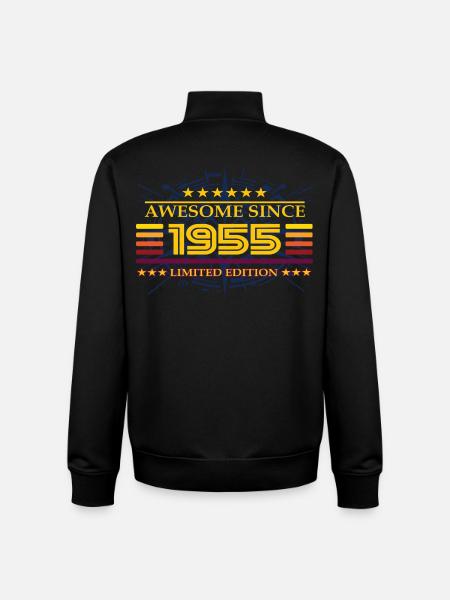 Awesome since 1955 Limited Edition - Unisex Organic Zip Sweatshirt by Stanley/Stella - black