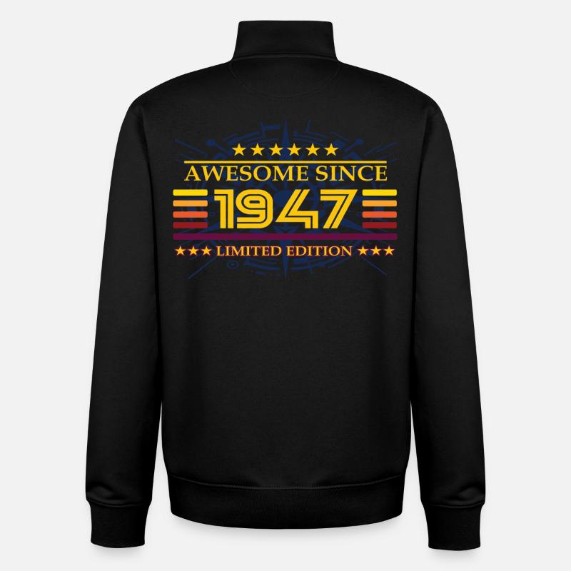 Awesome since 1947 Limited Edition - Unisex Organic Zip Sweatshirt von Stanley/Stella - Schwarz