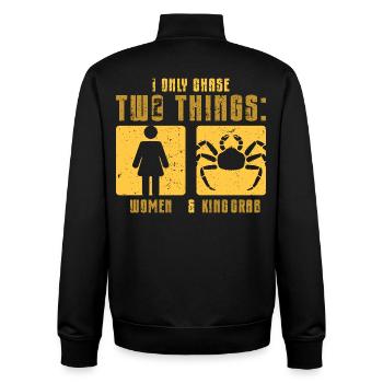 Alaska King Crab - Unisex Organic Zip Sweatshirt by Stanley/Stella - black - Back - AI Model Male 185 light (185cm)