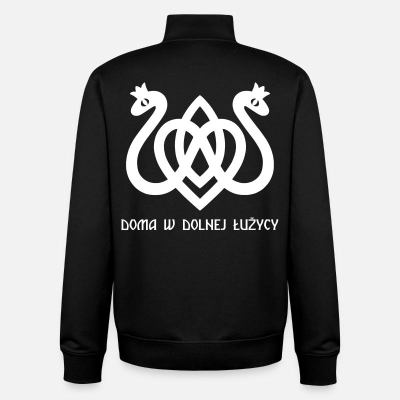 Coeur de serpent blanc - Sweat zippé unisexe en coton bio Stanley/Stella - noir