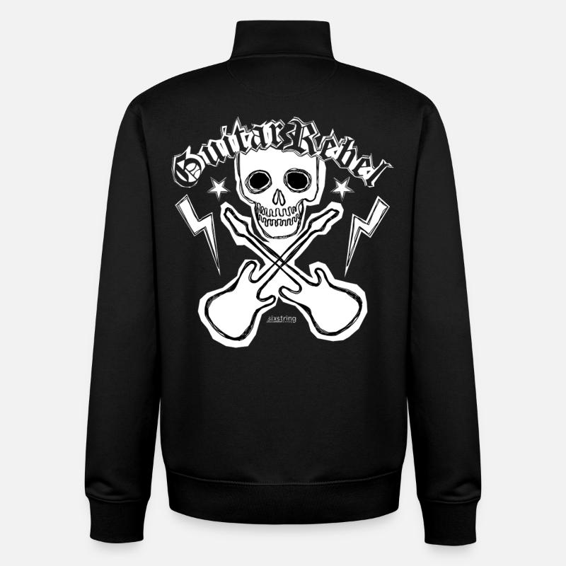 Guitar Rebel - Patchstyle - Unisex Organic Zip Sweatshirt by Stanley/Stella - black