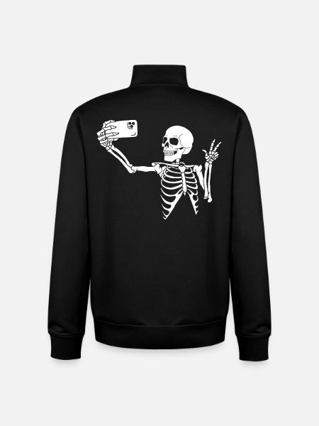 One last selfie - Unisex Organic Zip Sweatshirt by Stanley/Stella - black