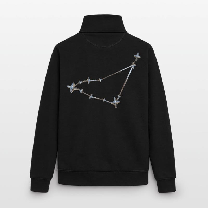 Rangée d’étoiles Conception de constellation Sweat zippé unisexe en coton bio Stanley/Stella