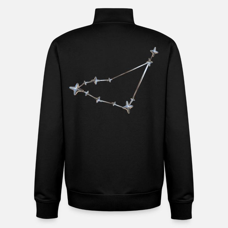 Rangée d’étoiles Conception de constellation - Sweat zippé unisexe en coton bio Stanley/Stella - noir