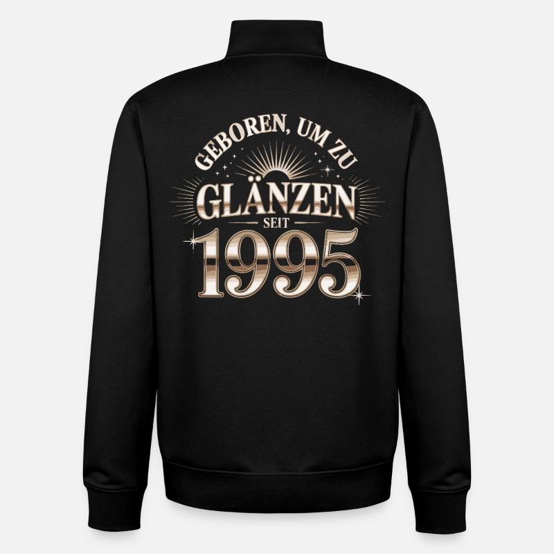 Né pour briller 1995 - Sweat zippé unisexe en coton bio Stanley/Stella - noir