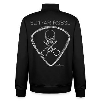 Guitar Rebel - Unisex Organic Zip Sweatshirt by Stanley/Stella - black - Back - AI Model Male 185 light (185cm)