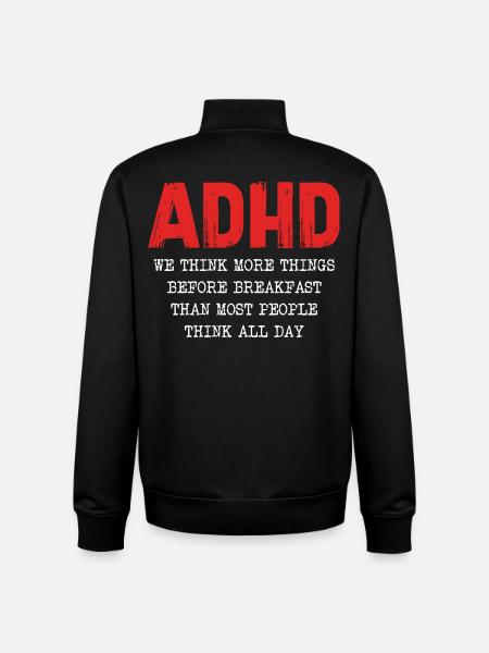 ADHD Gedankenkaskade Morgens - Unisex Organic Zip Sweatshirt von Stanley/Stella - Schwarz