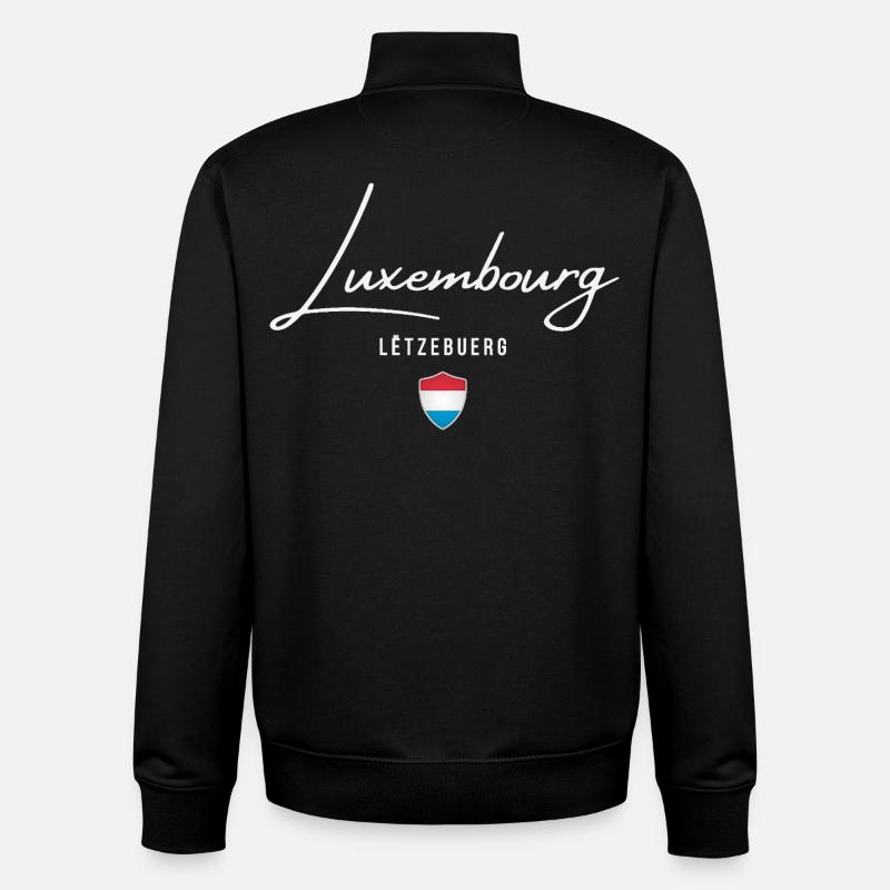 Made in Luxembourg, Luxembourg pride - Unisex Organic Zip Sweatshirt by Stanley/Stella - black