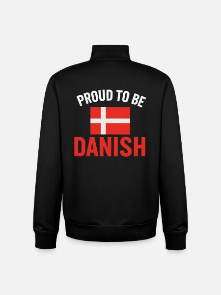Proud of Denmark flag art - Unisex Organic Zip Sweatshirt by Stanley/Stella - black