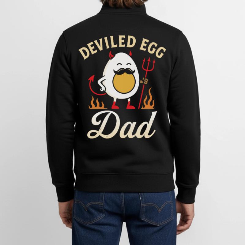 Deviled Egg Dad Thanskgiving Dinner Unisex Organic Zip Sweatshirt by Stanley/Stella