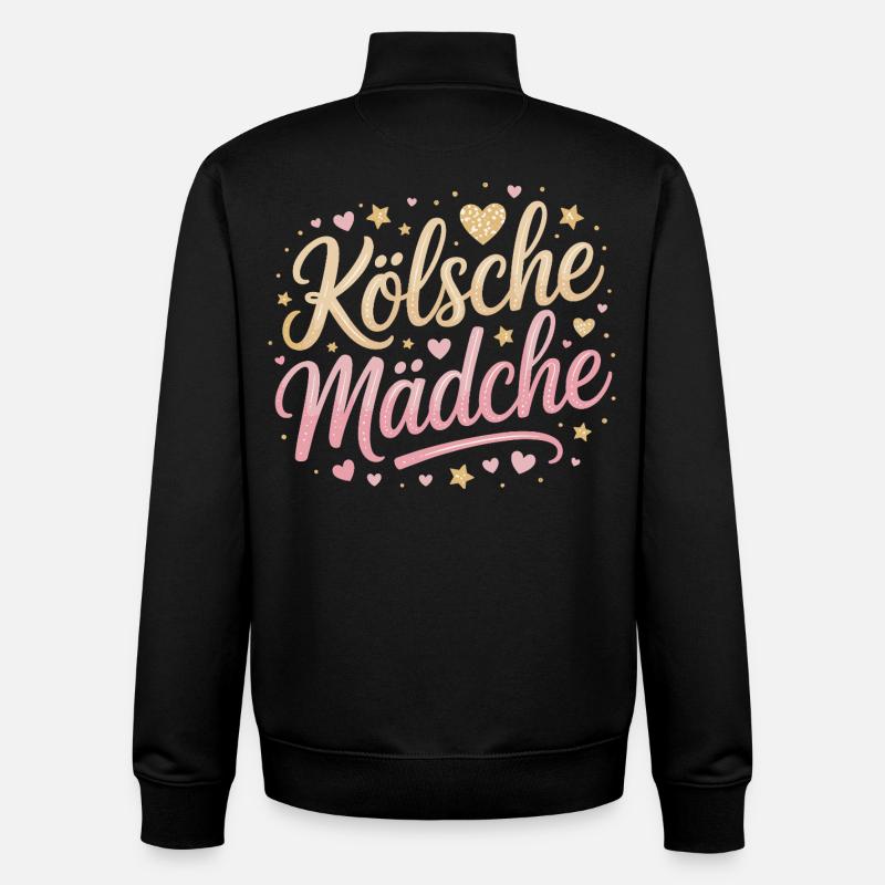 Cologne Filles Carnaval Cologne Filles - Sweat zippé unisexe en coton bio Stanley/Stella - noir