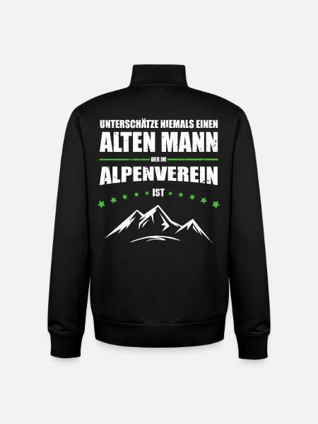 Alter Mann - Alpenverein | Retro Edition - Unisex Organic Zip Sweatshirt von Stanley/Stella - Schwarz