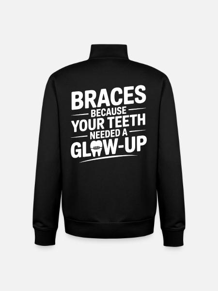 Orthodontist Office Straight Smile Art - Unisex Organic Zip Sweatshirt by Stanley/Stella - black