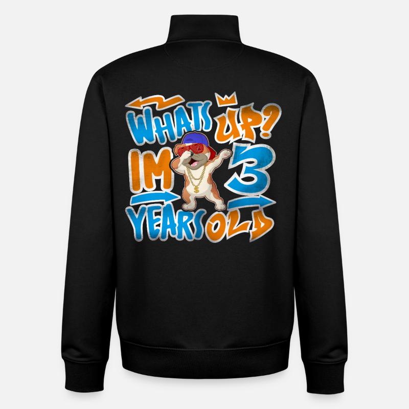 3rd Birthday Graffiti - Unisex Organic Zip Sweatshirt by Stanley/Stella - black