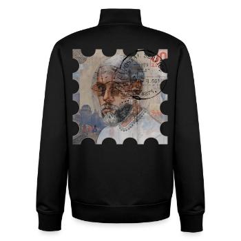 POSTSTEMPELJAHR 2000 - Unisex Organic Zip Sweatshirt von Stanley/Stella - Schwarz - Hinten - AI Model Male 185 light (185cm)
