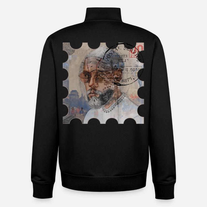 POSTSTEMPELJAHR 2000 - Unisex Organic Zip Sweatshirt von Stanley/Stella - Schwarz