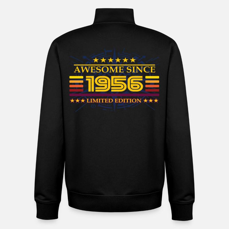 Awesome since 1957 Limited Edition - Unisex Organic Zip Sweatshirt by Stanley/Stella - black