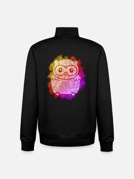 Zentangle Owl - Unisex Organic Zip Sweatshirt by Stanley/Stella - black
