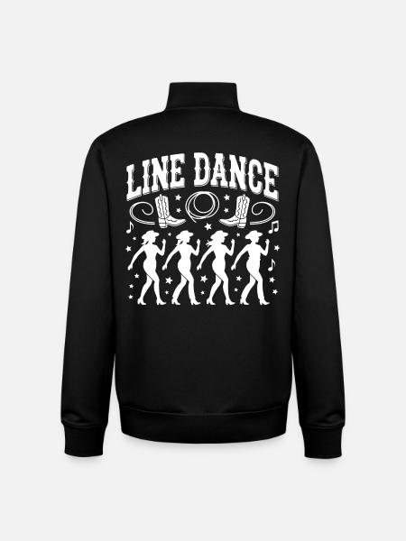 Line Dance Silhouettes Dance - Unisex Organic Zip Sweatshirt by Stanley/Stella - black