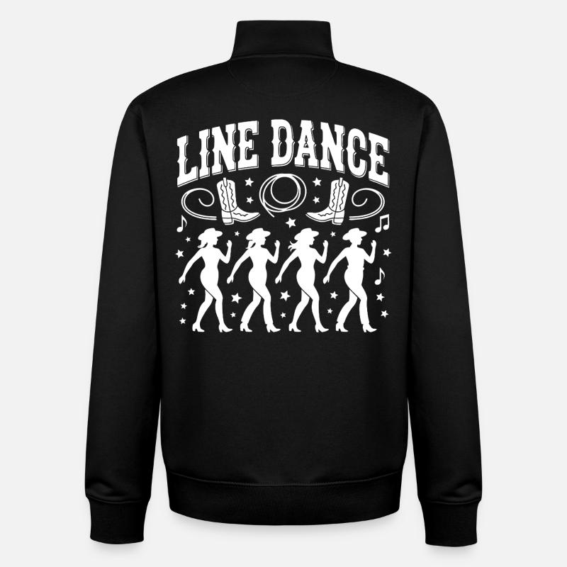 Danse en ligne Silhouettes Danse - Sweat zippé unisexe en coton bio Stanley/Stella - noir